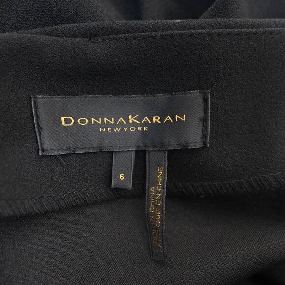 Donna Karan New York Womens 6 Elegant Black Bell Sleeve Sheath Dress - Picture 9 of 10